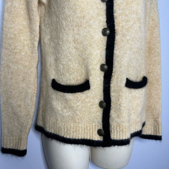 Alexa Chung X Madewell Ruby Cardigan Mohair Wool Blend Cream Casual Wardrobe XS - Picture 3 of 9